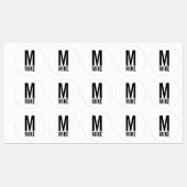 Moderne persoonlijke monogram en naam labels (Vel)