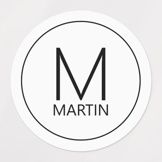 Moderne persoonlijke monogram en naam labels (Design 1)