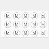 Moderne persoonlijke monogram en naam labels (Vel)