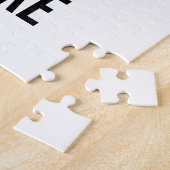 Moderne persoonlijke monogram en naam legpuzzel (Zijkant)