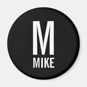 Moderne persoonlijke monogram en naam magneet