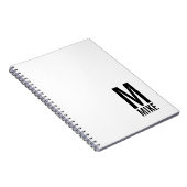 Moderne persoonlijke monogram en naam notitieboek (Rechterzijde)