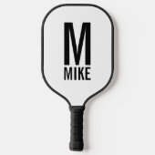 Moderne persoonlijke monogram en naam pickleball paddle (Achterkant)