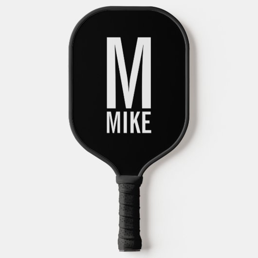 Moderne persoonlijke monogram en naam pickleball paddle (Voorkant)