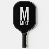 Moderne persoonlijke monogram en naam pickleball paddle (Achterkant)