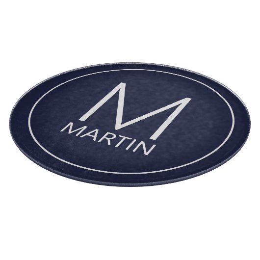 Moderne persoonlijke monogram en naam snijplank (Hoek)