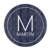 Moderne persoonlijke monogram en naam snijplank (Voorkant)