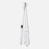 Moderne persoonlijke monogram en naam stropdas (Achterkant)