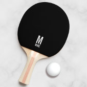 Moderne persoonlijke monogram en naam tafeltennisbatje