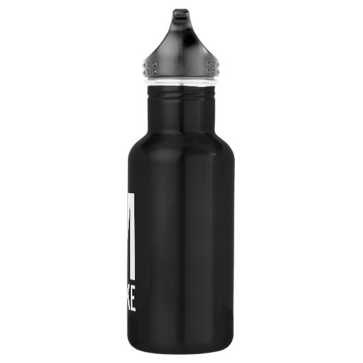 Moderne persoonlijke monogram en naam waterfles (Rechts)