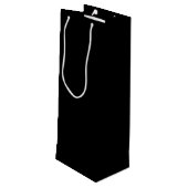 Moderne persoonlijke monogram en naam wijn cadeautas (Achterkant Gekanteld)