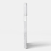 Moderne persoonlijke monogram en naam witte marmer iPhone hoesje (Rechterkant)