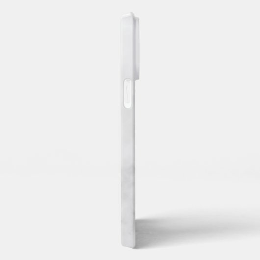 Moderne persoonlijke monogram en naam witte marmer iPhone hoesje (Rechterkant)