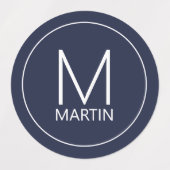 Moderne persoonlijke monogram- en naamlabels labels (Design 2)