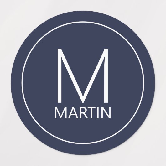 Moderne persoonlijke monogram- en naamlabels labels (Design 1)