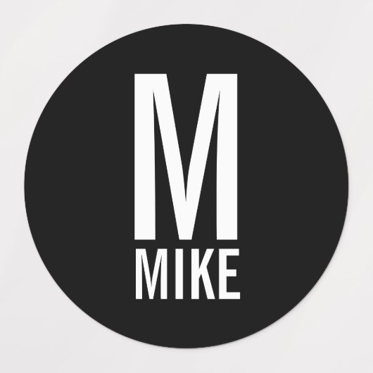 Moderne persoonlijke monogram- en naamlabels labels (Design 1)
