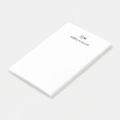 Moderne persoonlijke monogram naam post-it® notes (Schuin)
