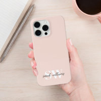 Moderne persoonlijke monogram naam Roze