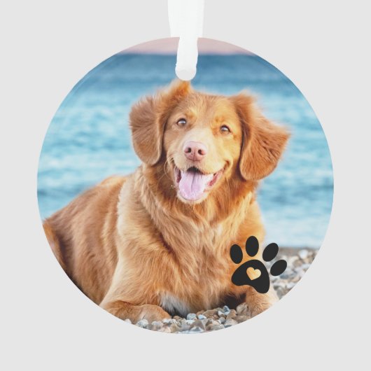 Moderne Persoonlijke Mooie Beste Hond Ooit Foto Ornament (achterkant)