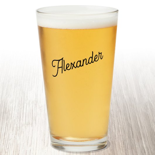 Moderne persoonlijke naam bier glas