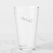 Moderne persoonlijke naam bier glas (Achterkant)