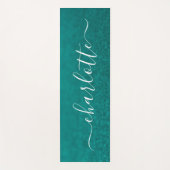 Moderne Persoonlijke Naam Chic Calligrafie Yogamat (Voorkant)