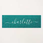 Moderne Persoonlijke Naam Chic Calligrafie Yogamat (Voorkant (horizontaal))