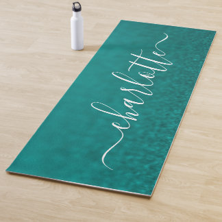 Moderne Persoonlijke Naam Chic Calligrafie Yogamat