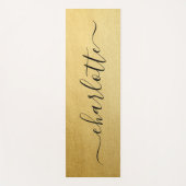Moderne Persoonlijke Naam Chic Calligrafie Yogamat (Voorkant)