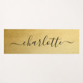 Moderne Persoonlijke Naam Chic Calligrafie Yogamat (Voorkant (horizontaal))