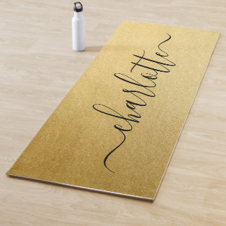 Moderne Persoonlijke Naam Chic Calligrafie Yogamat