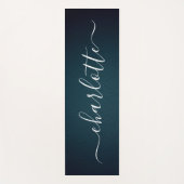 Moderne Persoonlijke Naam Chic Calligrafie Yogamat (Voorkant)