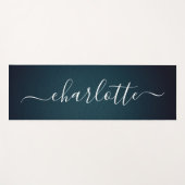 Moderne Persoonlijke Naam Chic Calligrafie Yogamat (Voorkant (horizontaal))