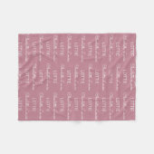 Moderne persoonlijke naam fleece Baby Blanket (Voorkant (Horizontaal))
