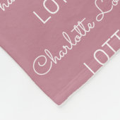 Moderne persoonlijke naam fleece Baby Blanket (Hoek)