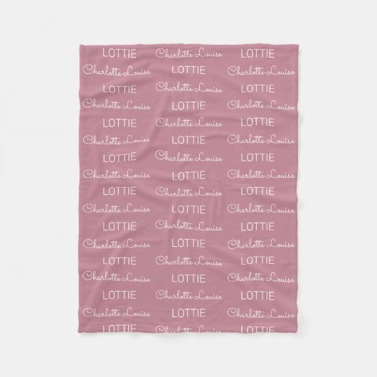 Moderne persoonlijke naam fleece Baby Blanket (Voorkant)