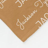 Moderne persoonlijke naam fleece Baby Blanket (Hoek)