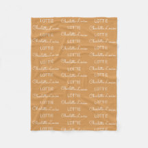 Moderne persoonlijke naam fleece Baby Blanket
