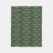 Moderne persoonlijke naam fleece Baby Blanket Deken (Voorkant)