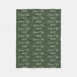 Moderne persoonlijke naam fleece Baby Blanket Deken