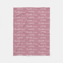 Moderne persoonlijke naam fleece Baby Blanket Deken