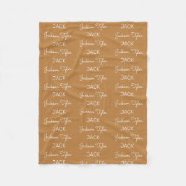 Moderne persoonlijke naam fleece Baby Blanket Deken