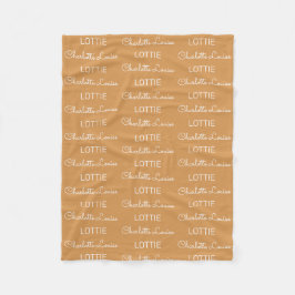 Moderne persoonlijke naam fleece Baby Blanket Deken