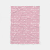 Moderne persoonlijke naam fleece Baby Blanket Deken (Voorkant)
