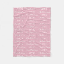 Moderne persoonlijke naam fleece Baby Blanket