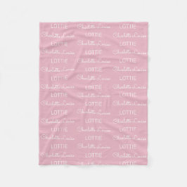 Moderne persoonlijke naam fleece Baby Blanket Deken