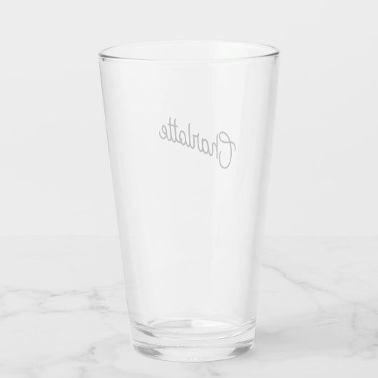 Moderne persoonlijke naam glas (Achterkant)