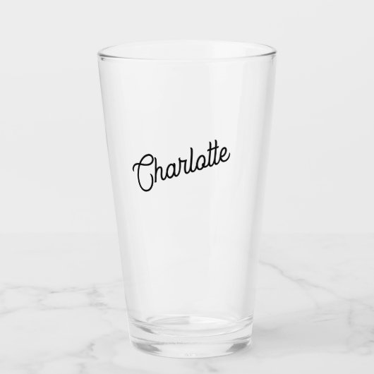 Moderne persoonlijke naam glas (Voorkant)