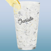 Moderne persoonlijke naam glas