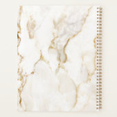Moderne persoonlijke naam Gold Effect Marble Planner (Achterkant)